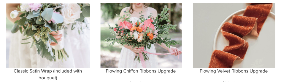 St. Pete Elopement Florals with ribbon options